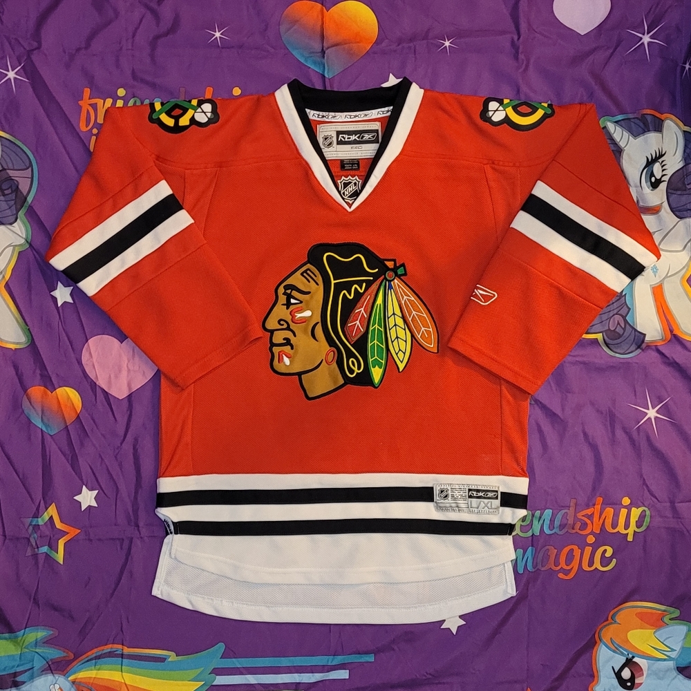 Kids Junior Childrens Black Hawks Jersey